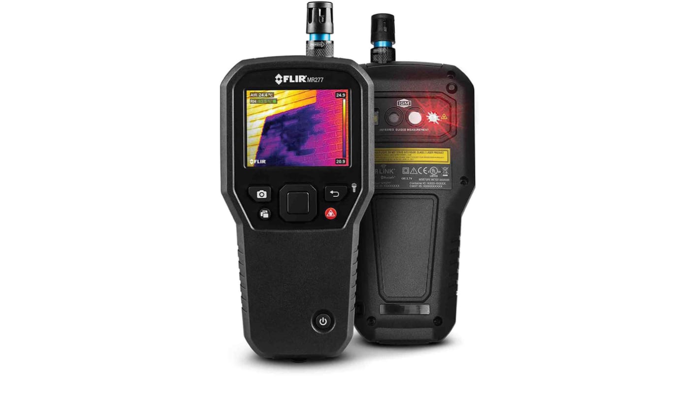 FLIR MR277 Moisture Meter, 100 % RH Max, ±1.5 % Accuracy, Digital Display, Battery-Powered