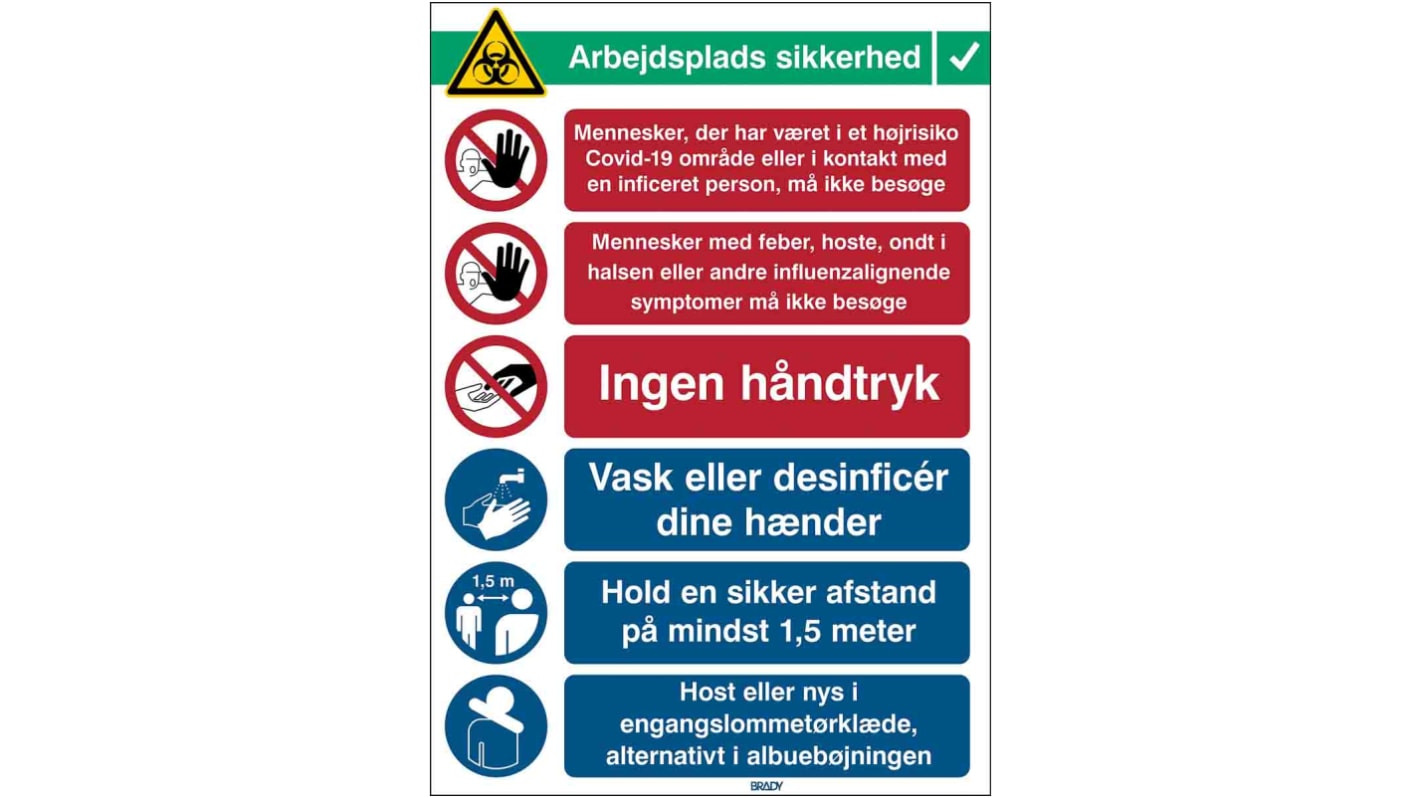 Safety Poster, PP, Danish, 371 mm, 262mm