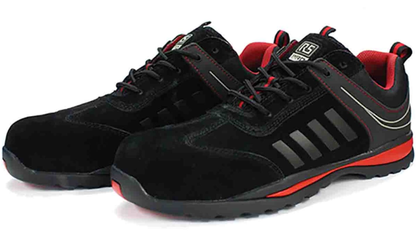 Scarpe sportive antinfortunistiche S1P RS PRO, Donna tg. 36, col. Nero/Rosso, con puntale di sicurezza