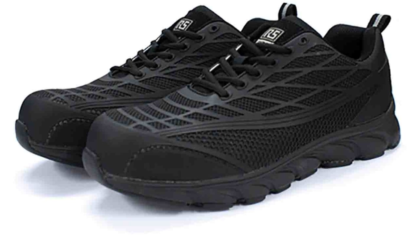 RS PRO Damen Sicherheitshalbschuhe Schwarz, mit Zehen-Schutzkappe EN 20345 S1P, Größe 39 / UK 6