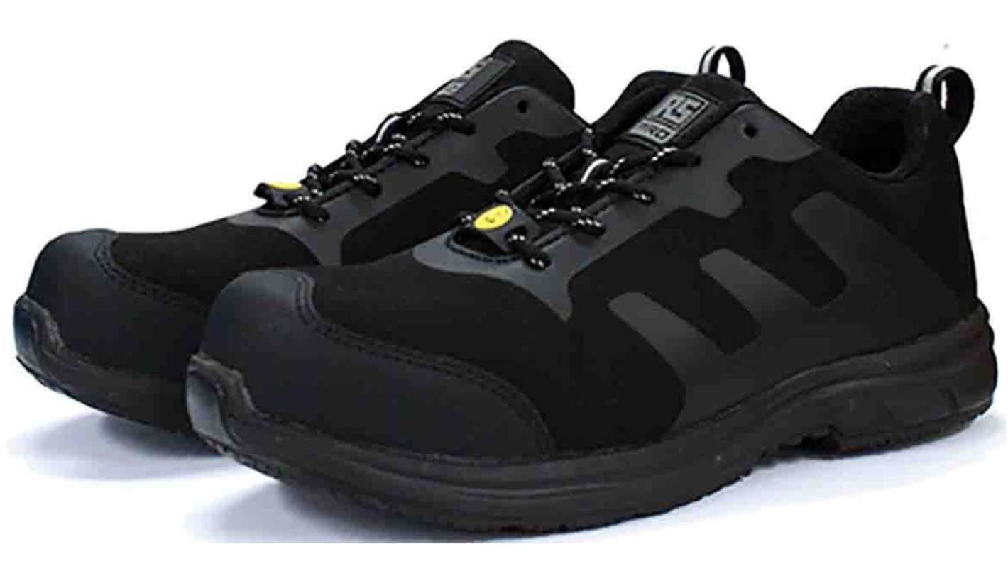 RS PRO Men's Black Fibreglass  Toe Capped Safety Trainers, UK 10, EU 44