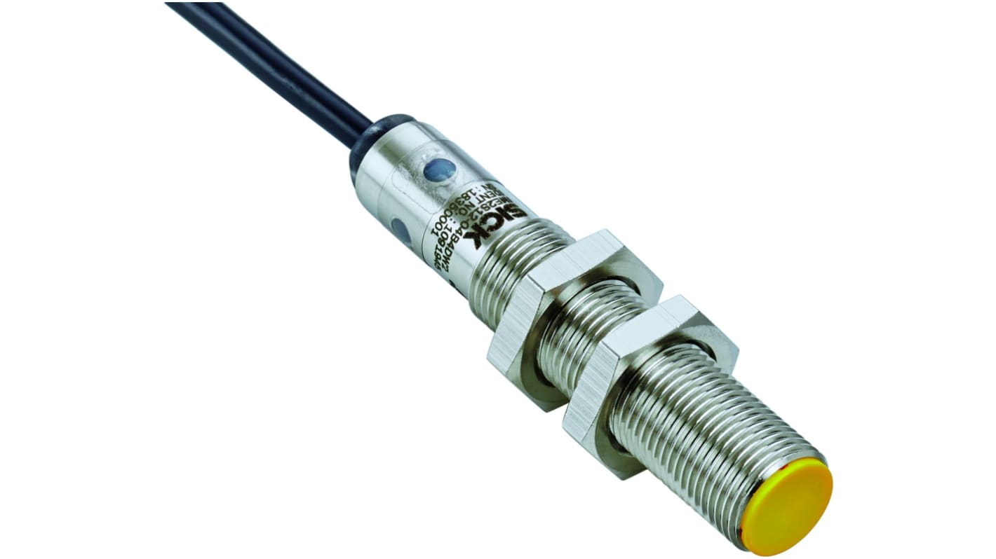 SICK IME2S Series Flush Inductive Non-Contact Safety Switch, 24V dc, Nickel Plated Brass Housing, 2NO, Cable