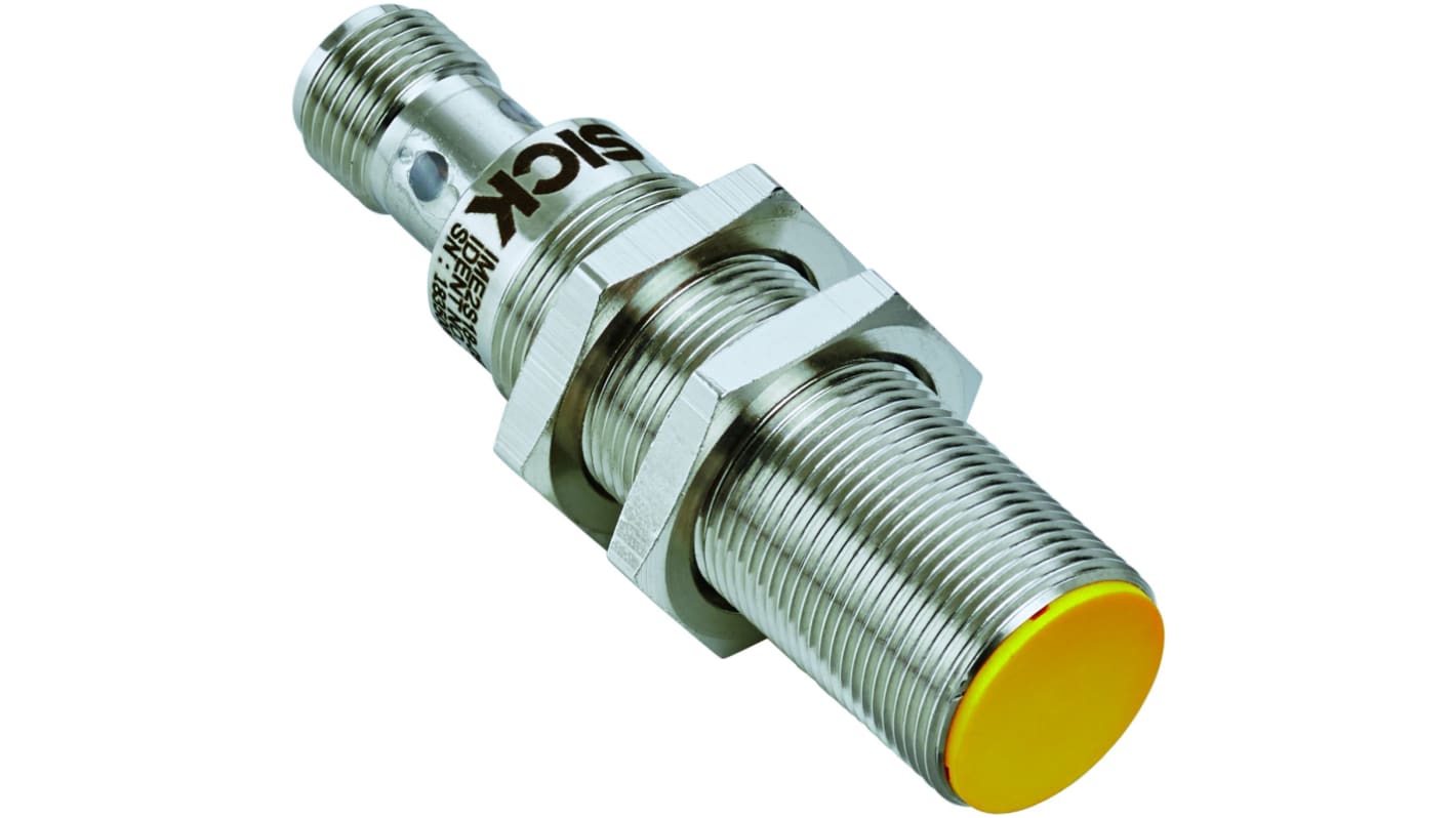 SICK IME2S Series Flush Inductive Non-Contact Safety Switch, 24V dc, Nickel Plated Brass Housing, 2NO, M12