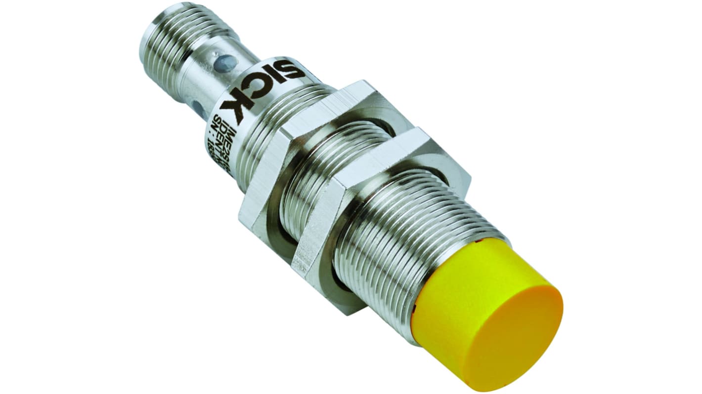 SICK IME2S Series Non-Flush Inductive Non-Contact Safety Switch, 24V dc, Nickel Plated Brass Housing, 2NO, M12