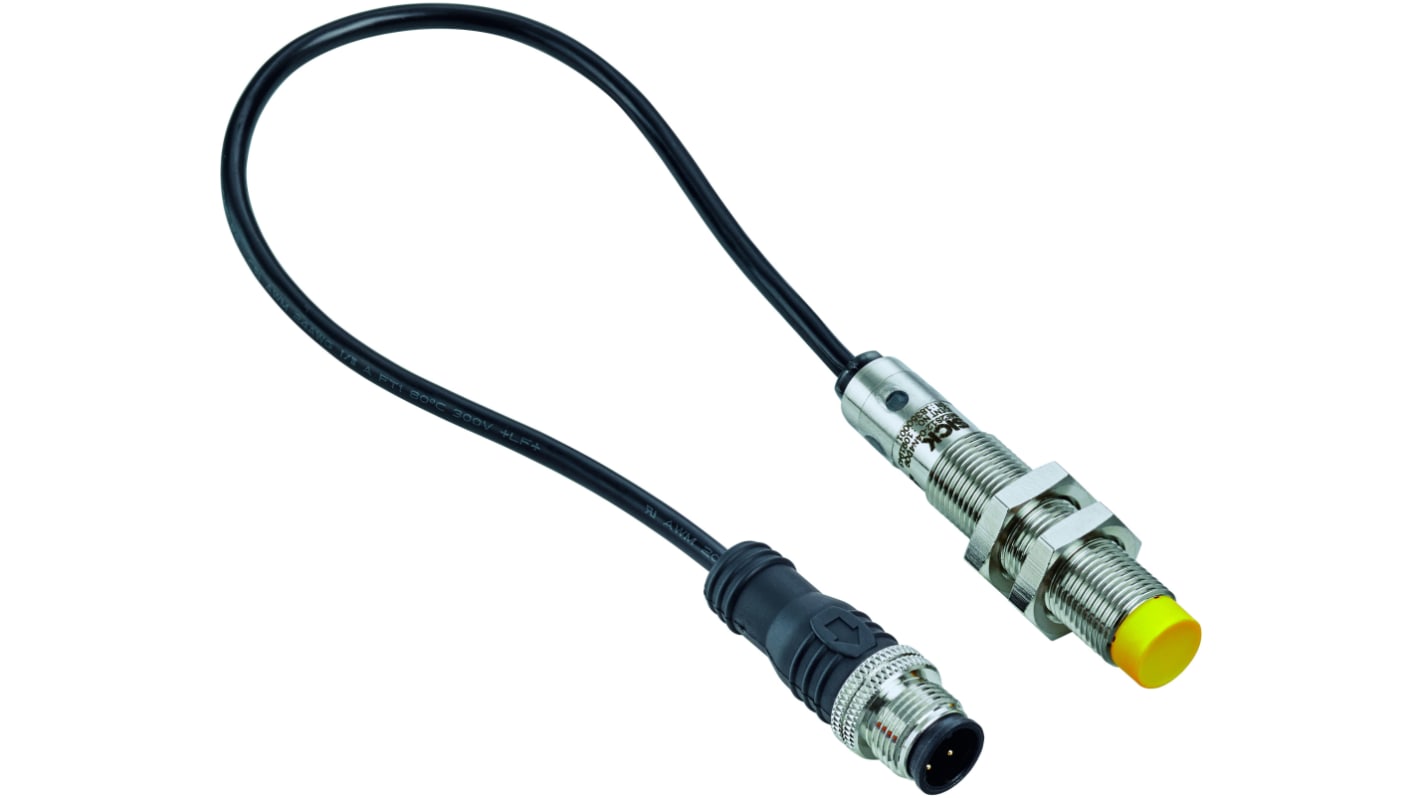 SICK IME2S Series Non-Flush Inductive Non-Contact Safety Switch, 24V dc, Nickel Plated Brass Housing, 2NO, M12