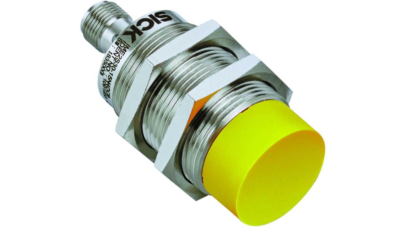 Sick IME2S Series Non-Flush Inductive Non-Contact Safety Switch, 24V dc, Nickel Plated Brass Housing, 2NO, M12