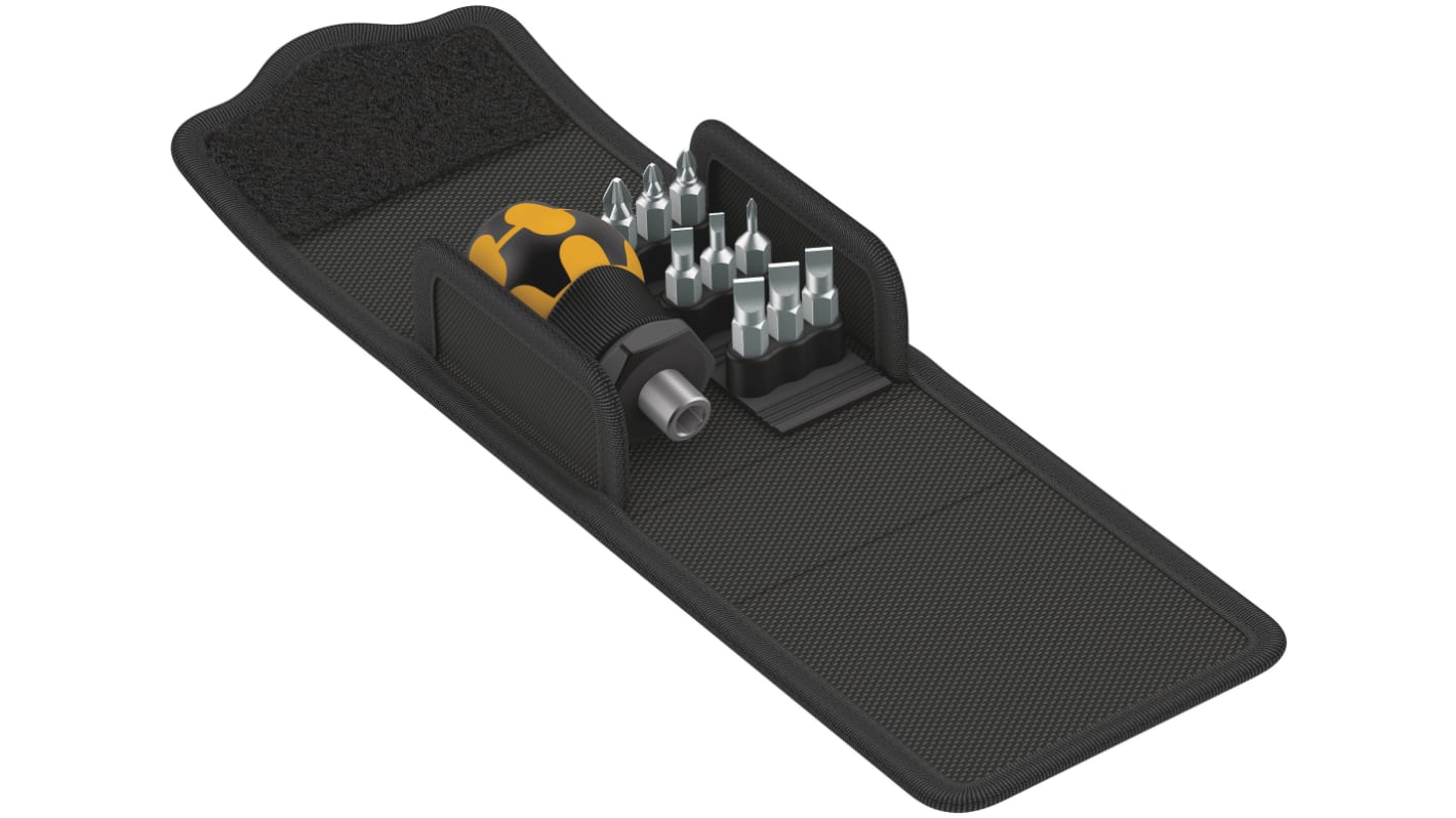 Wera Hexagon; Phillips; Slotted Interchangeable Stubby Screwdriver Set, 10-Piece, ESD-Safe