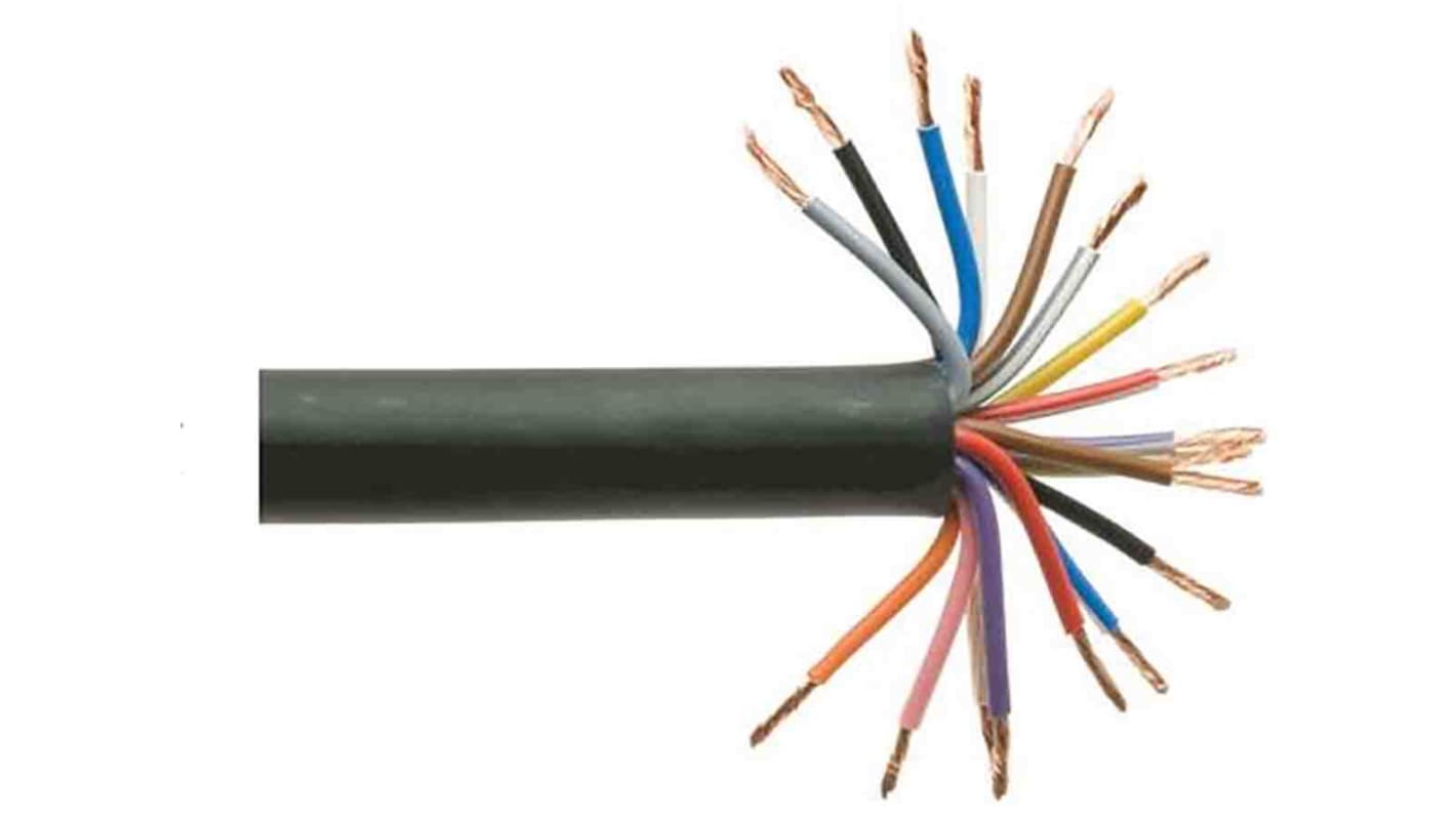 RS PRO Data Cable, 18 Cores, 0.5 mm², Unscreened, 20 AWG, 25m