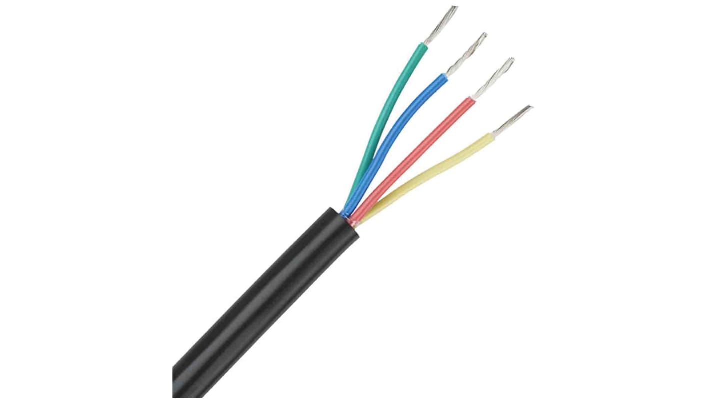 RS PRO Data Cable, 4 Cores, 0.5 mm², Unscreened, 20 AWG, 100m