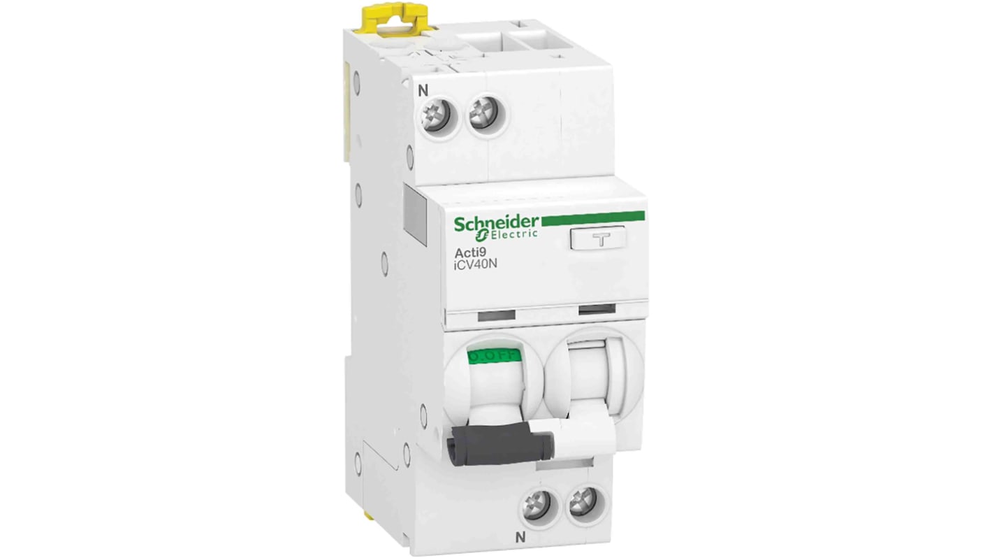 Schneider Electric RCBO A9 FI/LS-Schalter 25A, 1-polig, Empfindlichkeit 30mA, DIN-Schienen-Montage