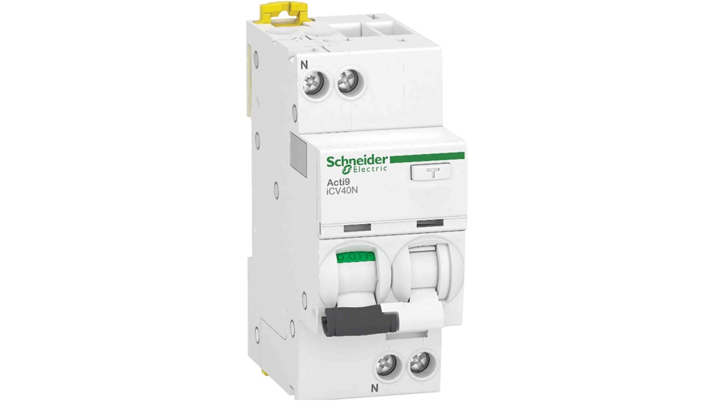 Schneider Electric RCBO, 16A Current Rating, 1P Poles, 300mA Trip Sensitivity, Acti9 Range