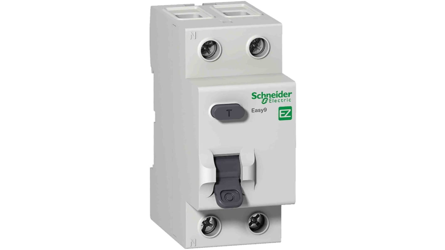 Schneider Electric EZ9 RCCB, 100A, 2 Pole, 30mA, Type AC, 230V ac