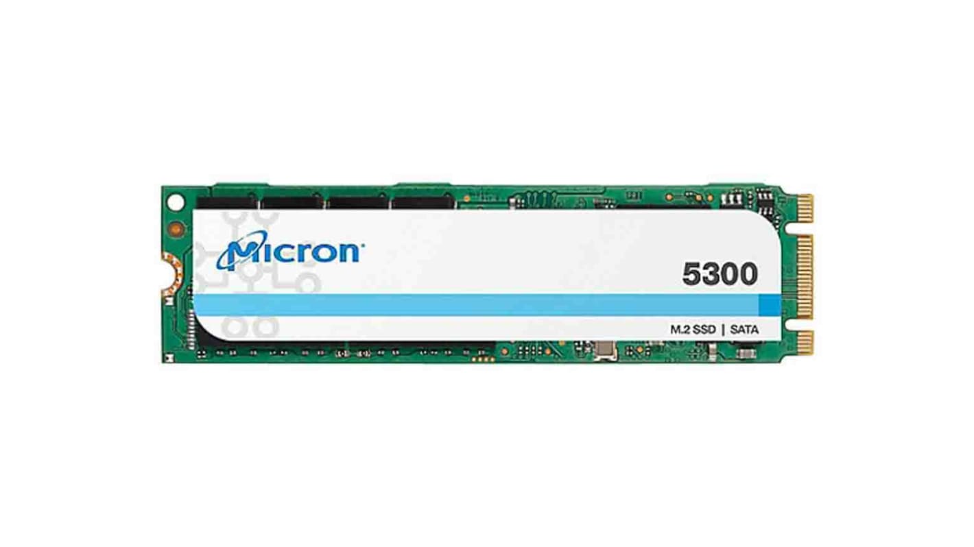 Micron 480 GB固态硬盘 SSD, SATA III接口, M.2 (2280), 5300 pro, 3D TLC