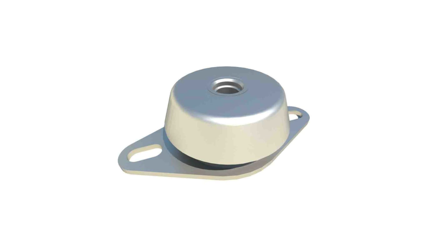 FIBET Circular M12 Anti Vibration Mount, Bell Mount with 43daN Compression Load