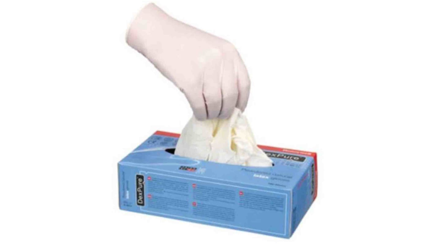 Honeywell Safety White Powder-Free Latex Disposable Gloves, Size 7, Small, No, 100 per Pack