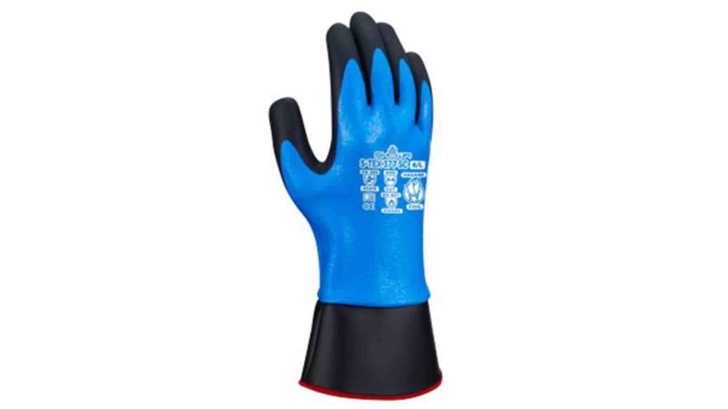 Showa S-TEX 377SC Blue Nylon Cut Resistant Work Gloves, Size 7, Nitrile Coating