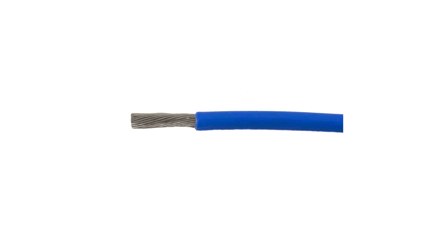Alpha Wire Ecogen Ecowire Metric Series Blue 2.5 mm² Hook Up Wire, 14 AWG, 140/0.16 mm², 50m, Polyphenylene Ether