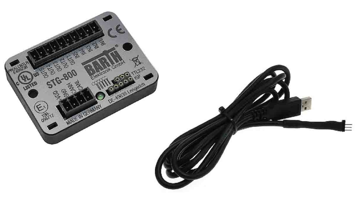 Zestaw startowy BARTH Mini-PLC Lococube 5 5 ICSP, RS-232 Analogowy, cyfrowy Tranzystor STG-800