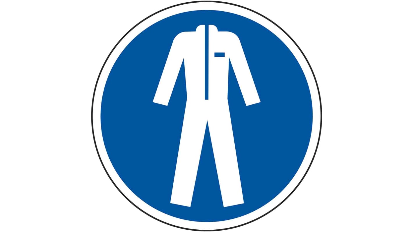 RS PRO Vinyl Floor Graphic Protective Clothing Sign With Pictogram Only Text, 400 x 400mm