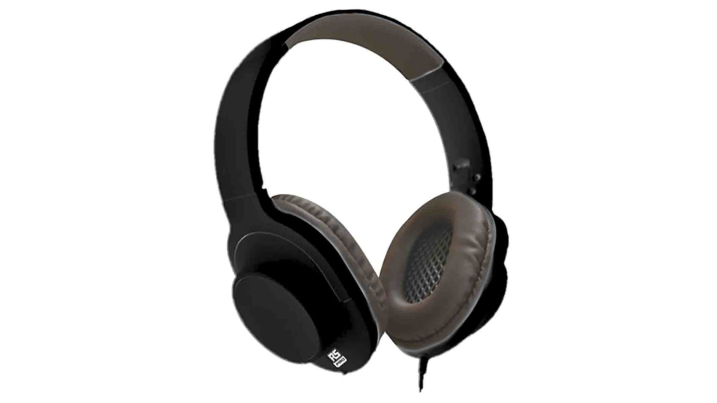 RS PRO Black Wired Over Ear Headset