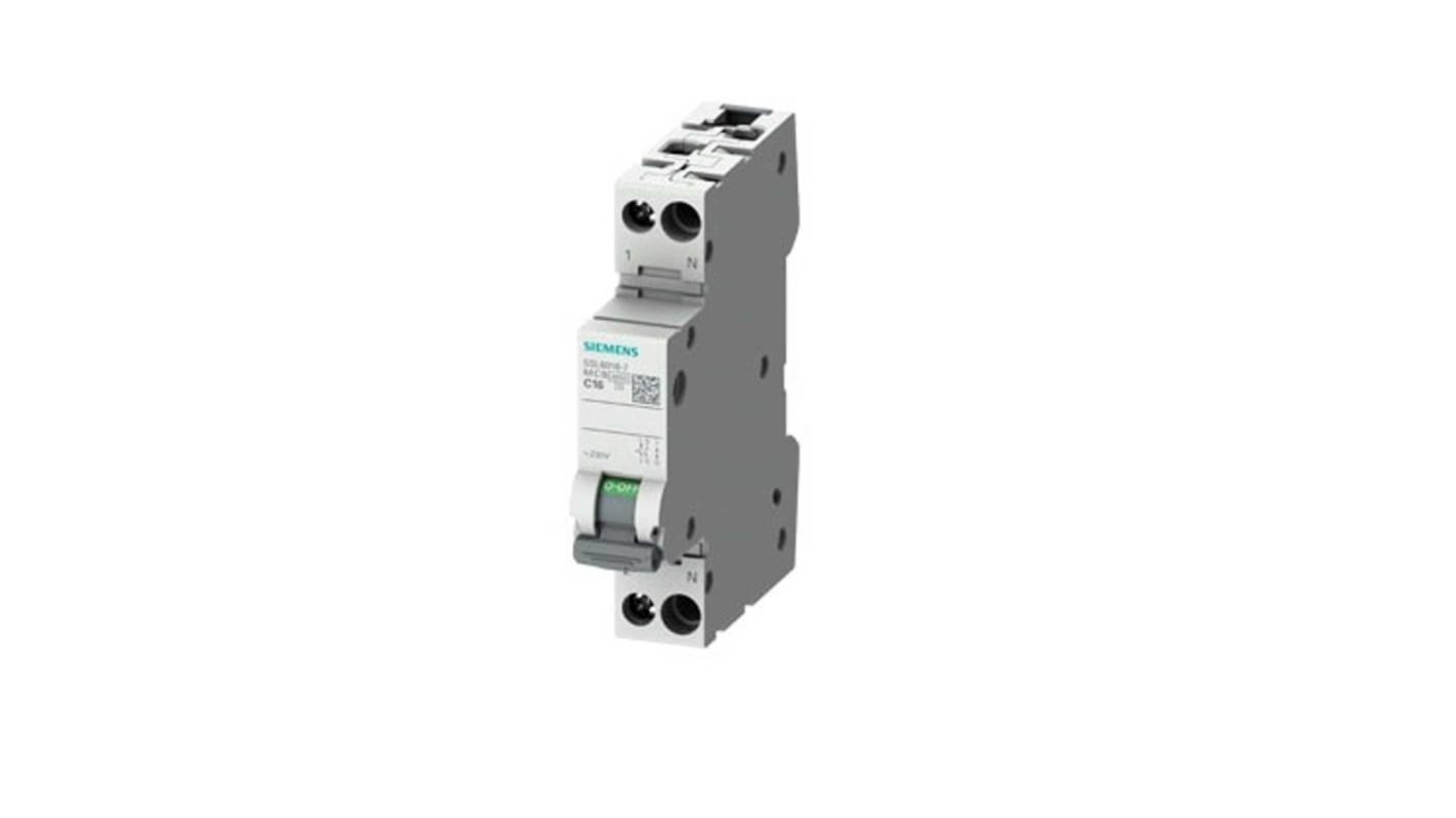 Siemens SENTRON 5SL6 MCB, 1+N, 6A Curve B, 6 kA Breaking Capacity