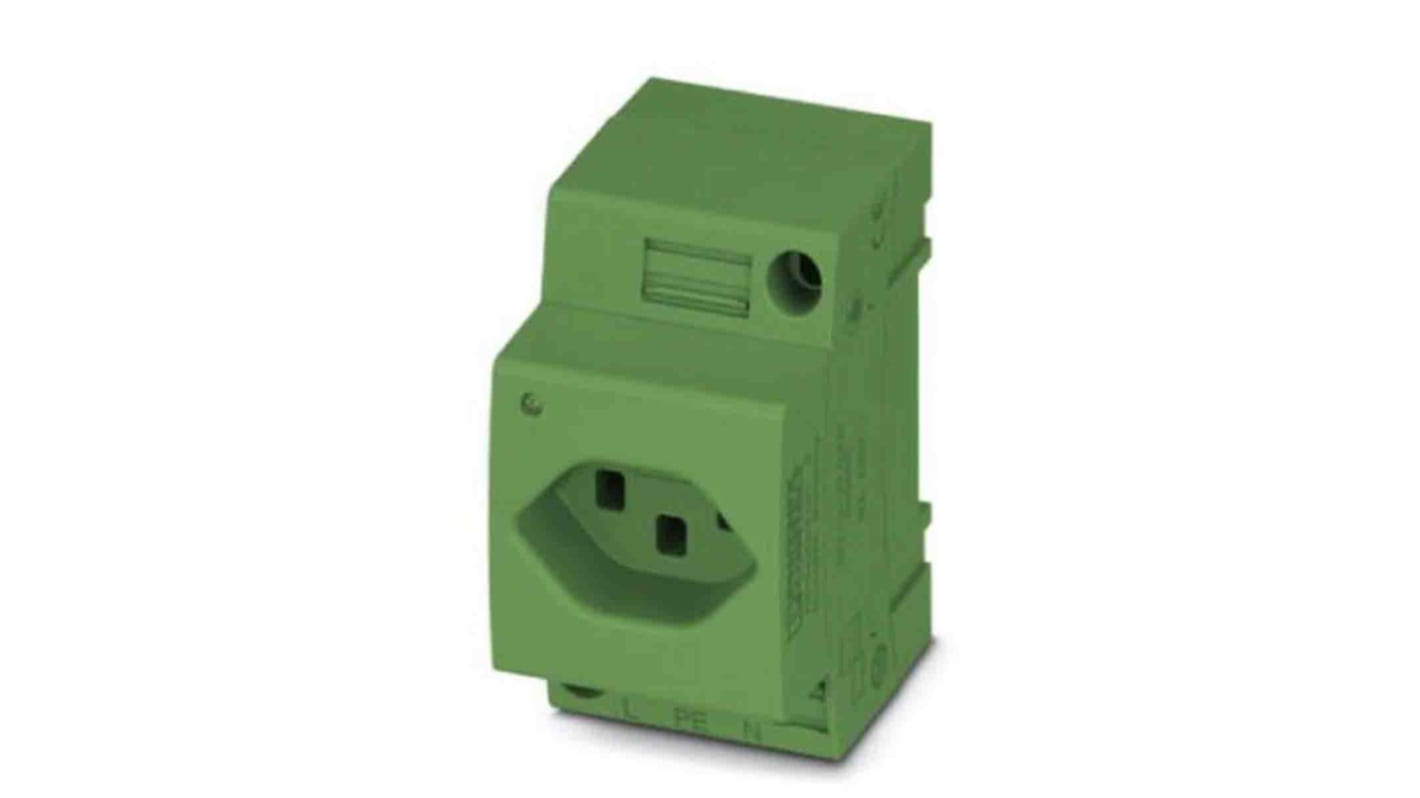 Phoenix Contact Swiss Mains Sockets, 16A, DIN Rail, 250 V