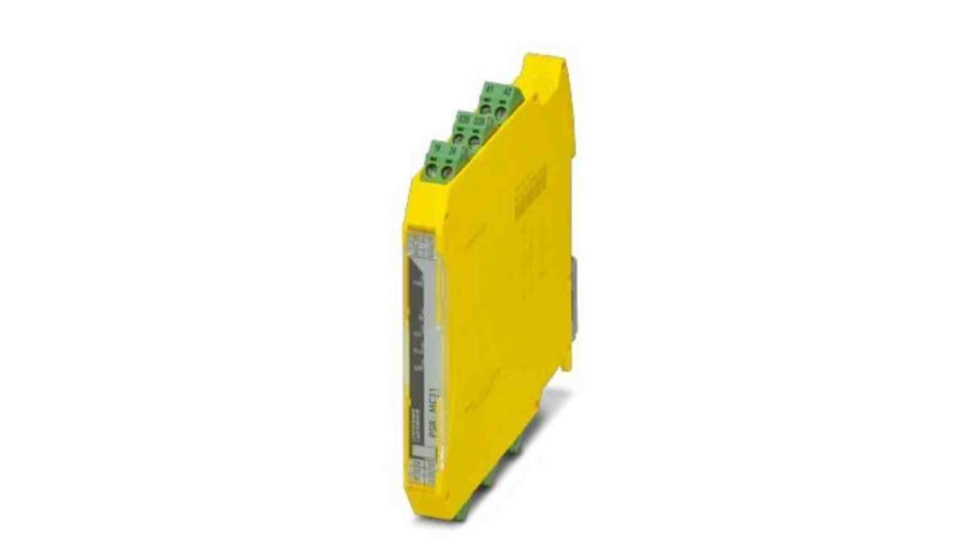 Phoenix Contact Dual-Channel Emergency Stop, Safety Switch/Interlock Safety Relay, 24V dc, 2 Safety Contacts