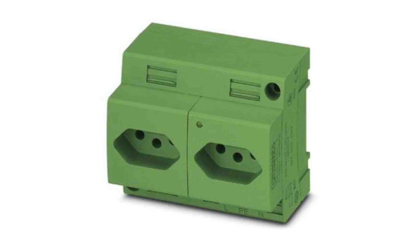 Phoenix Contact Mains Sockets, 20A, DIN Rail, 250 V