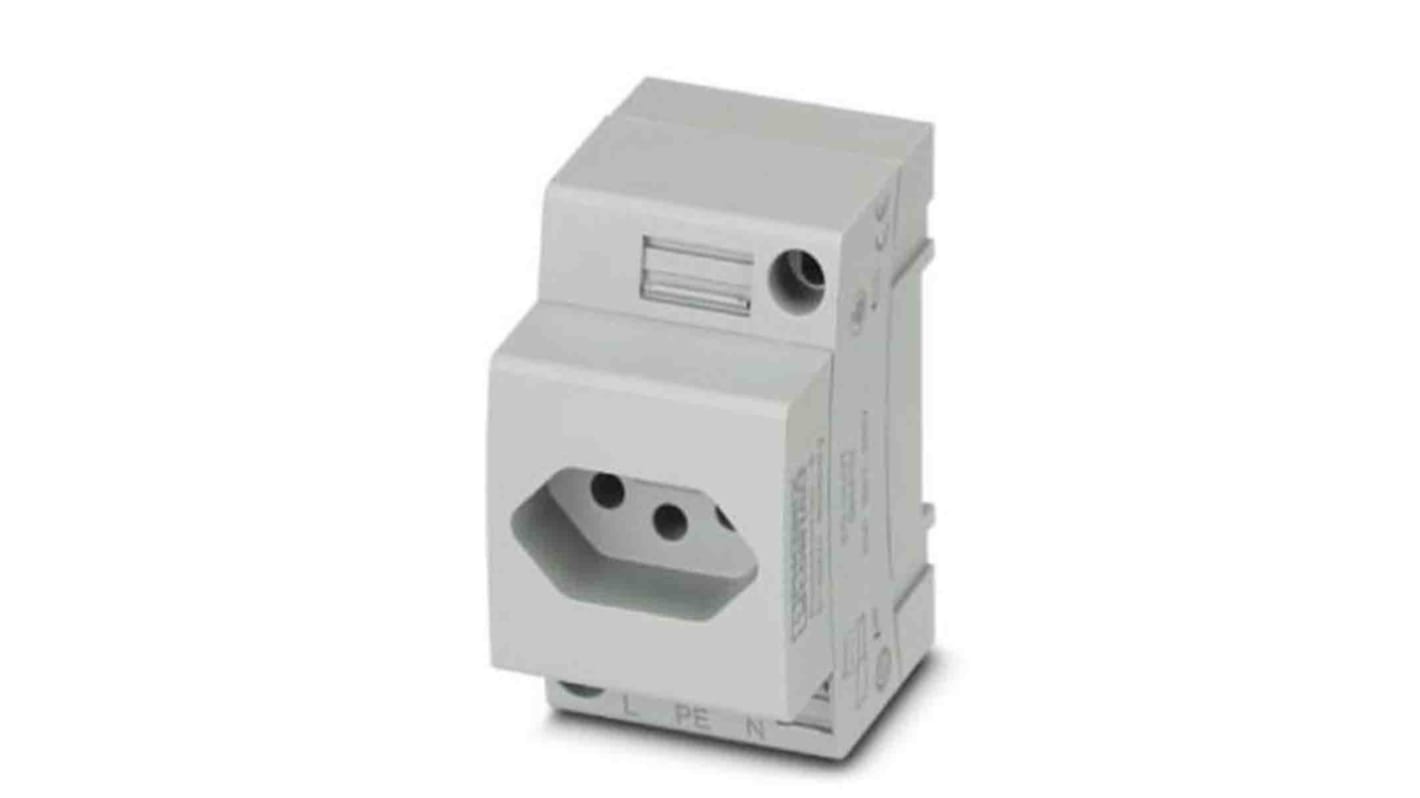 Phoenix Contact Mains Sockets, 20A, DIN Rail, 250 V