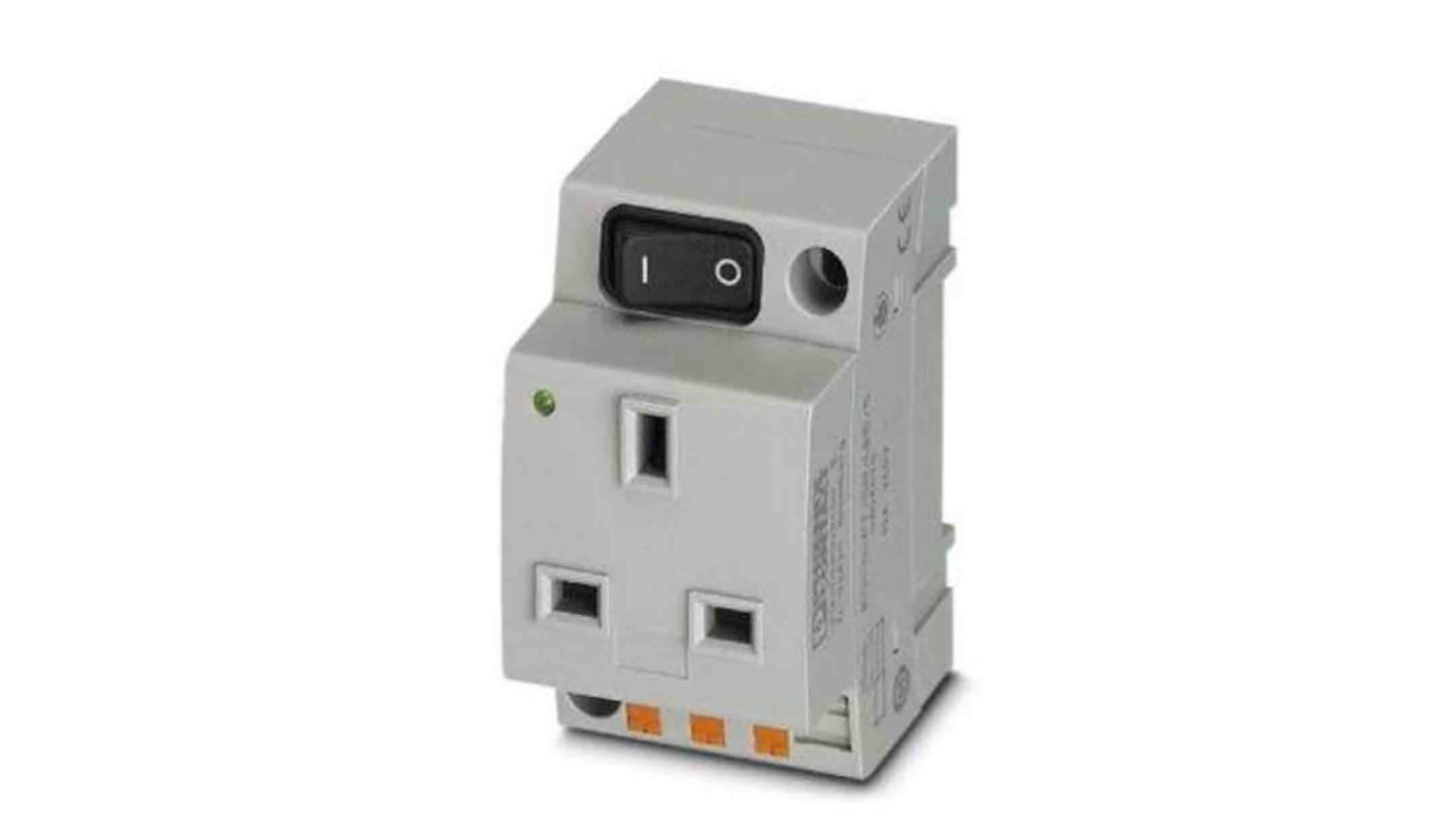 Phoenix Contact Mains Sockets, 13A, DIN Rail, 250 V