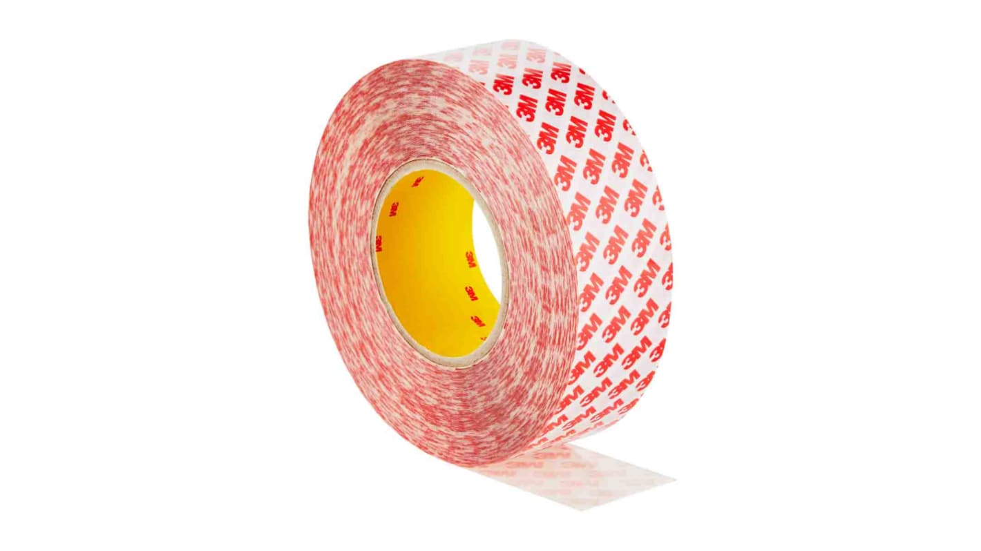 3M GPT -020F Clear Double Sided Plastic Tape, 0.202mm Thick, PP Backing, 50mm x 50m