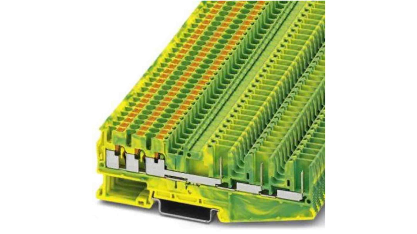 Phoenix Contact 6-Way Earth Terminal Block, 4mm², 26 → 12 AWG Wire, Push In
