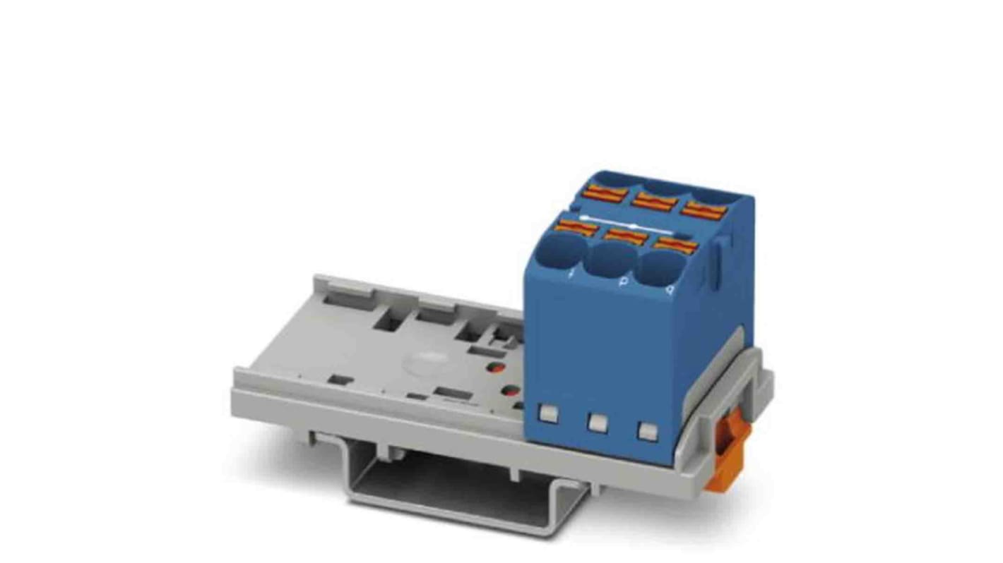 Phoenix Contact Einsteck Verteilerblock 6-polig , 24 bis 10 AWG, 32A / 800 V, 0.2 → 6mm², Polyamid, IP20