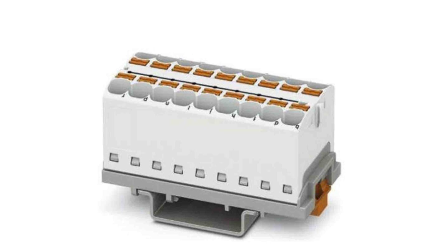 Phoenix Contact Einsteck Verteilerblock 18-polig , 24 bis 10 AWG, 32A / 800 V, 0.2 → 6mm², Polyamid, IP20