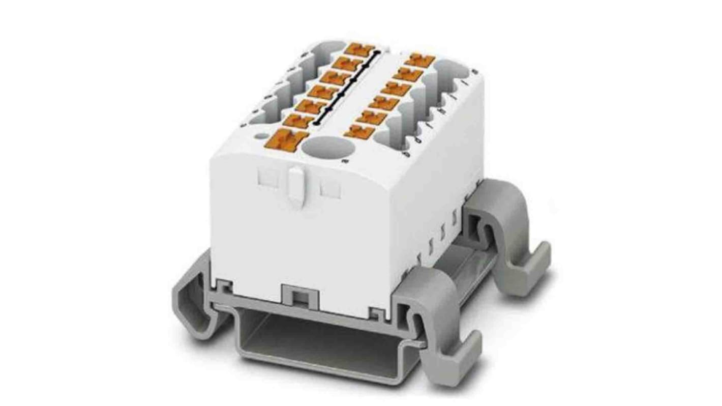 Phoenix Contact Distribution Block, 13 Way, 4mm², 24A, 690 V, White