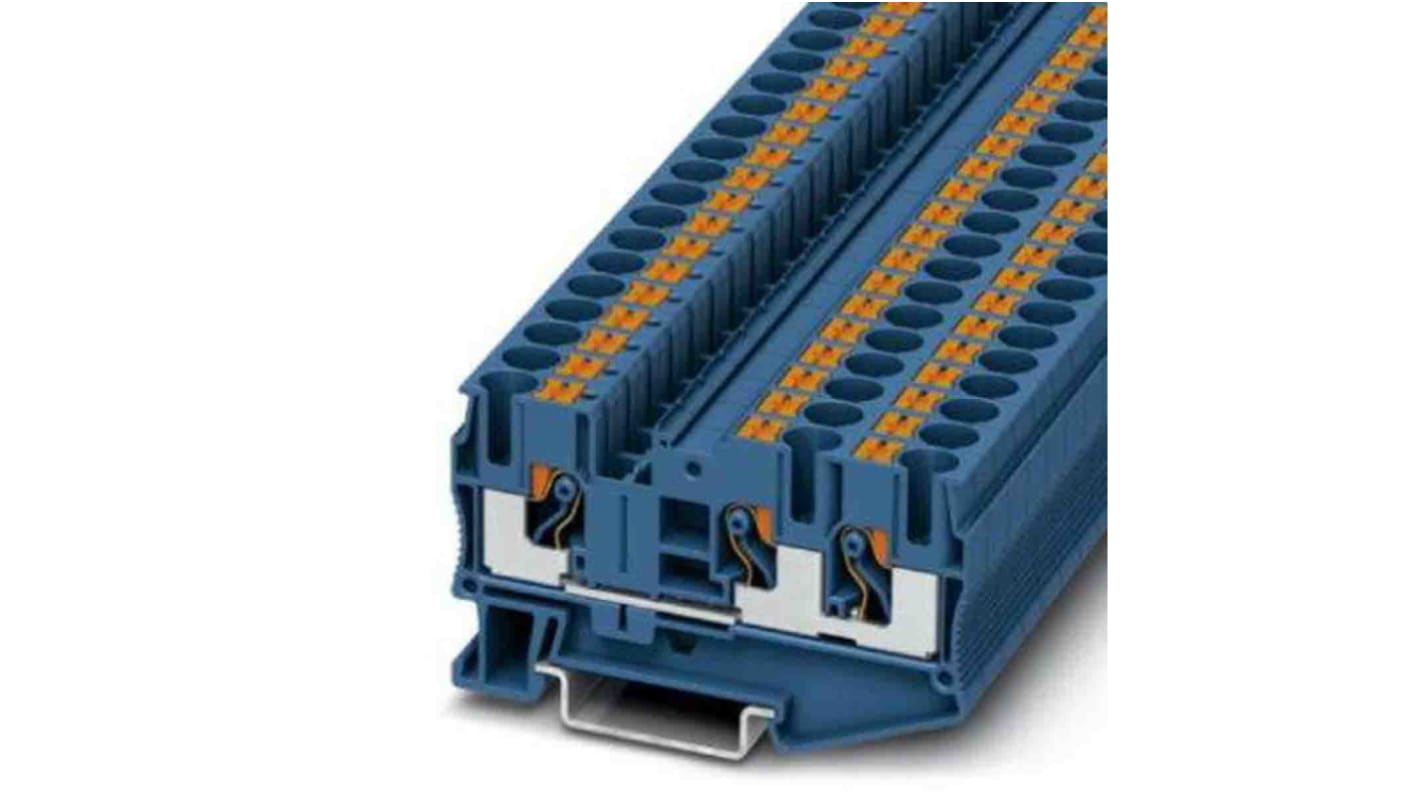 Phoenix Contact 3211485 PT 6 Series Blue, 0.5 → 10mm², Push In Termination, ATEX, IECEx