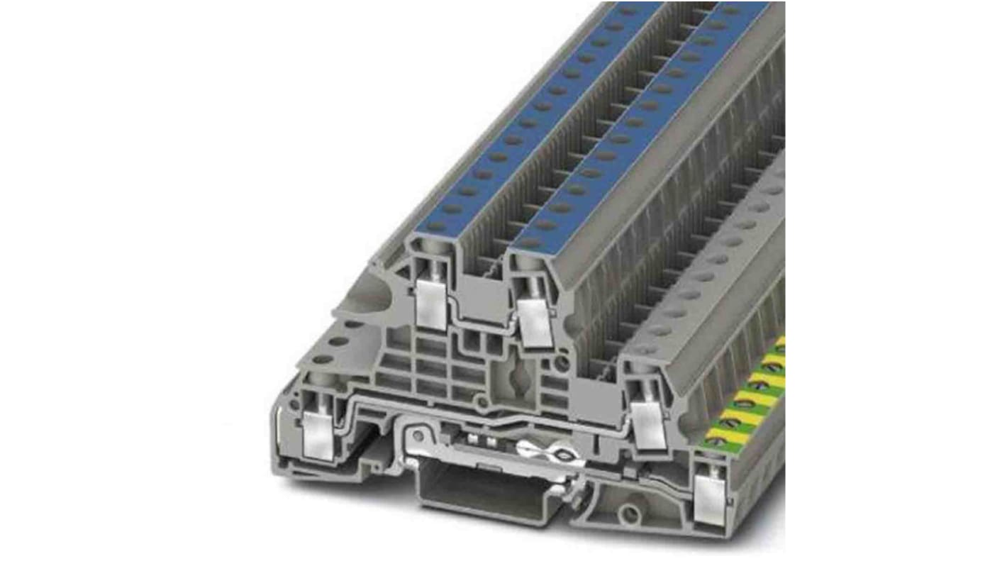 Phoenix Contact Grey DIN Rail Terminal Block, 0.2 → 10mm², Screw Termination