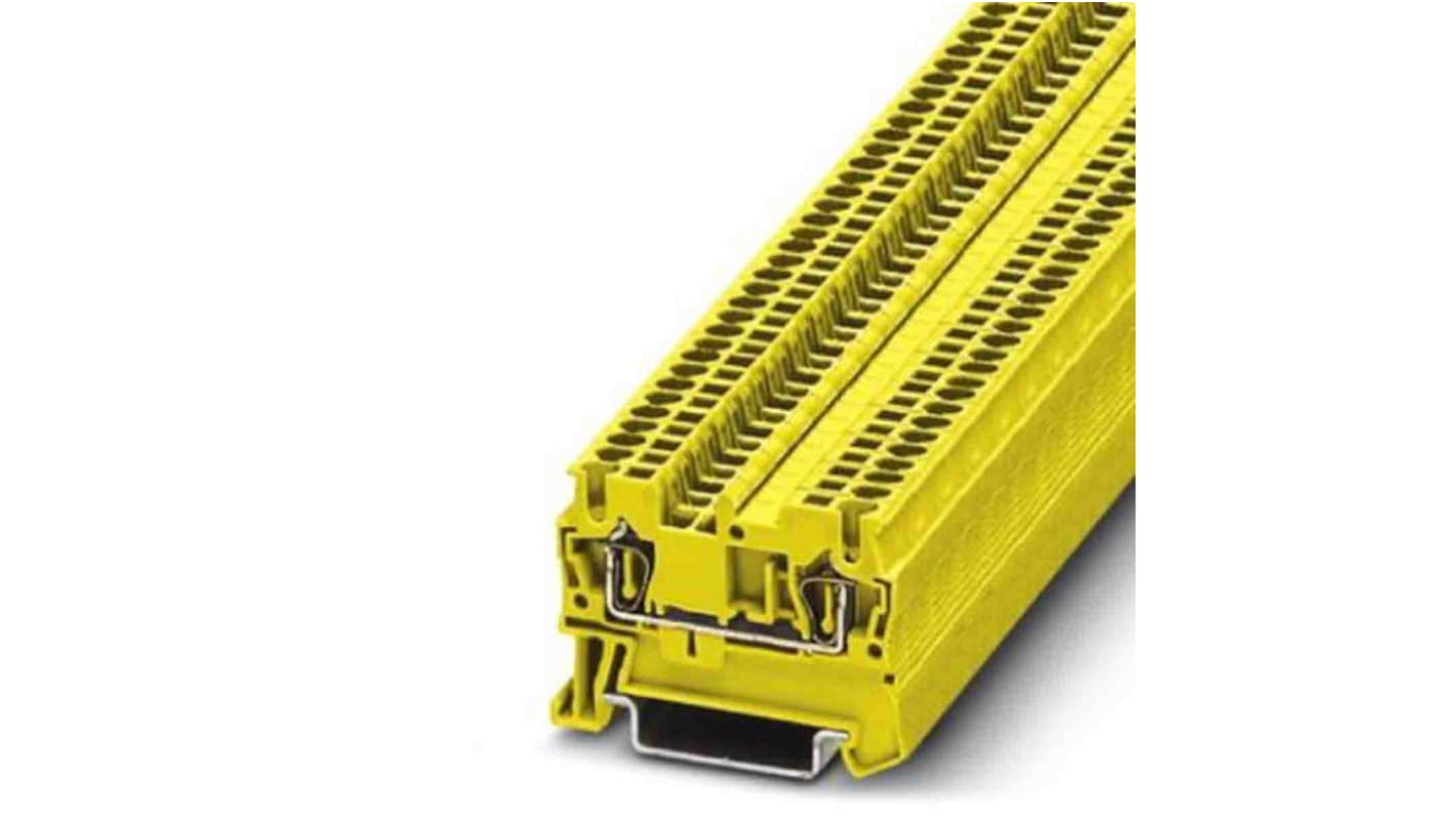 Bloc de jonction de traversée Phoenix Contact ST 1,5, 0.08 → 1.5mm², Fixation à ressort, Jaune