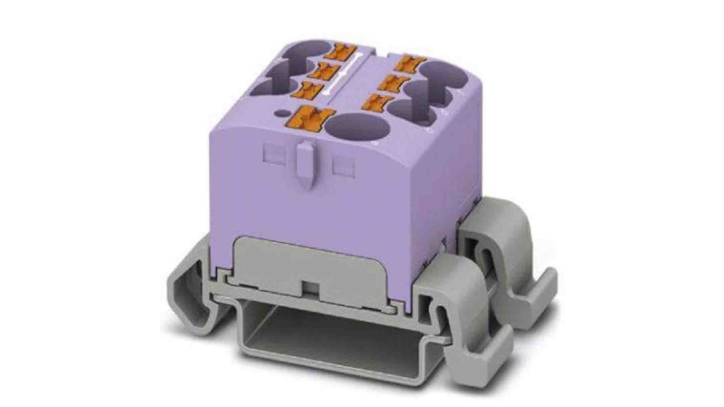 Phoenix Contact Einsteck Verteilerblock 7-polig , 24 bis 10 AWG, 32A / 450 V, 0.2 → 6mm², Polyamid, IP20