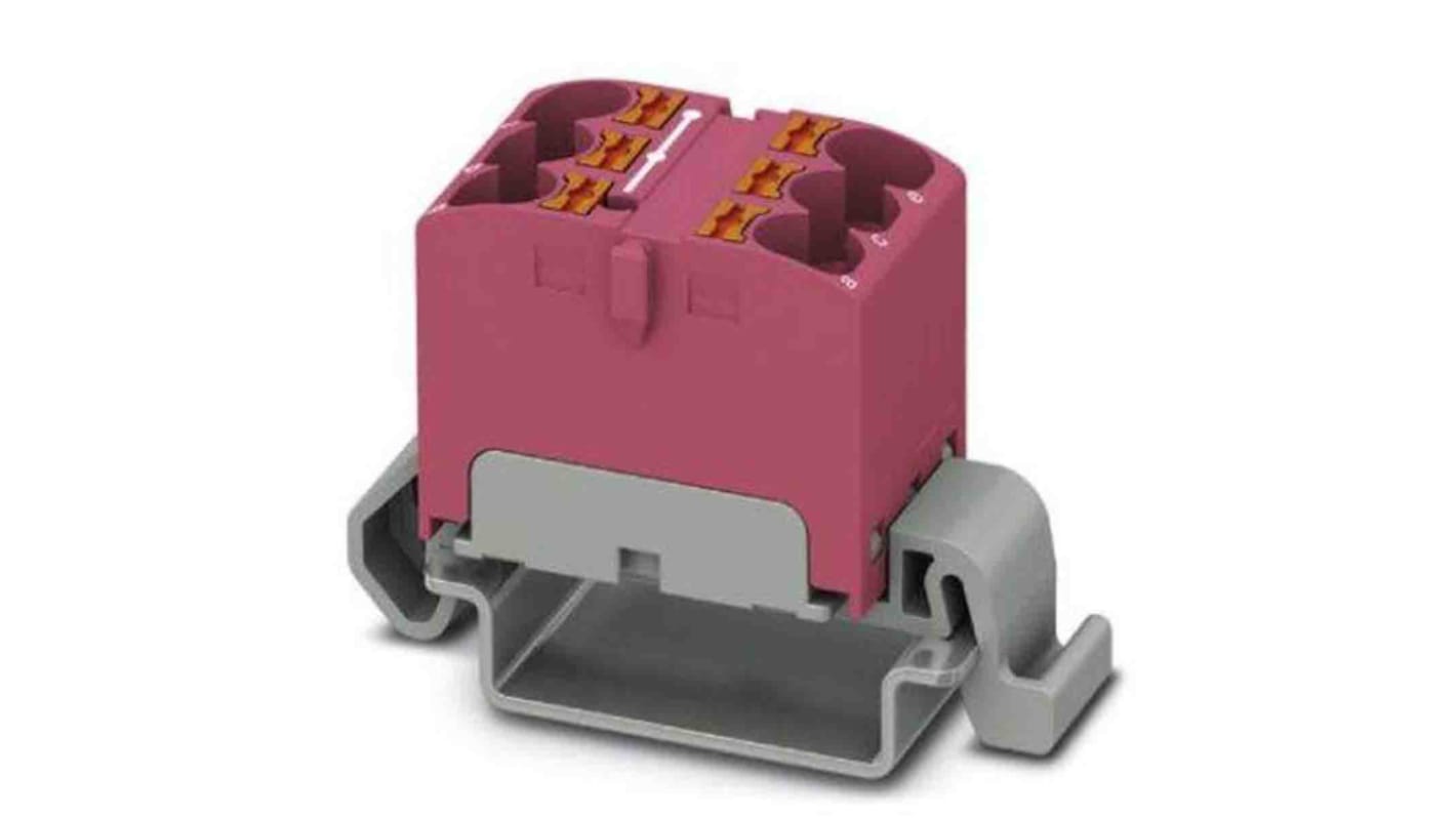 Phoenix Contact Einsteck Verteilerblock 6-polig , 24 bis 10 AWG, 32A / 800 V, 0.2 → 6mm², Polyamid, IP20