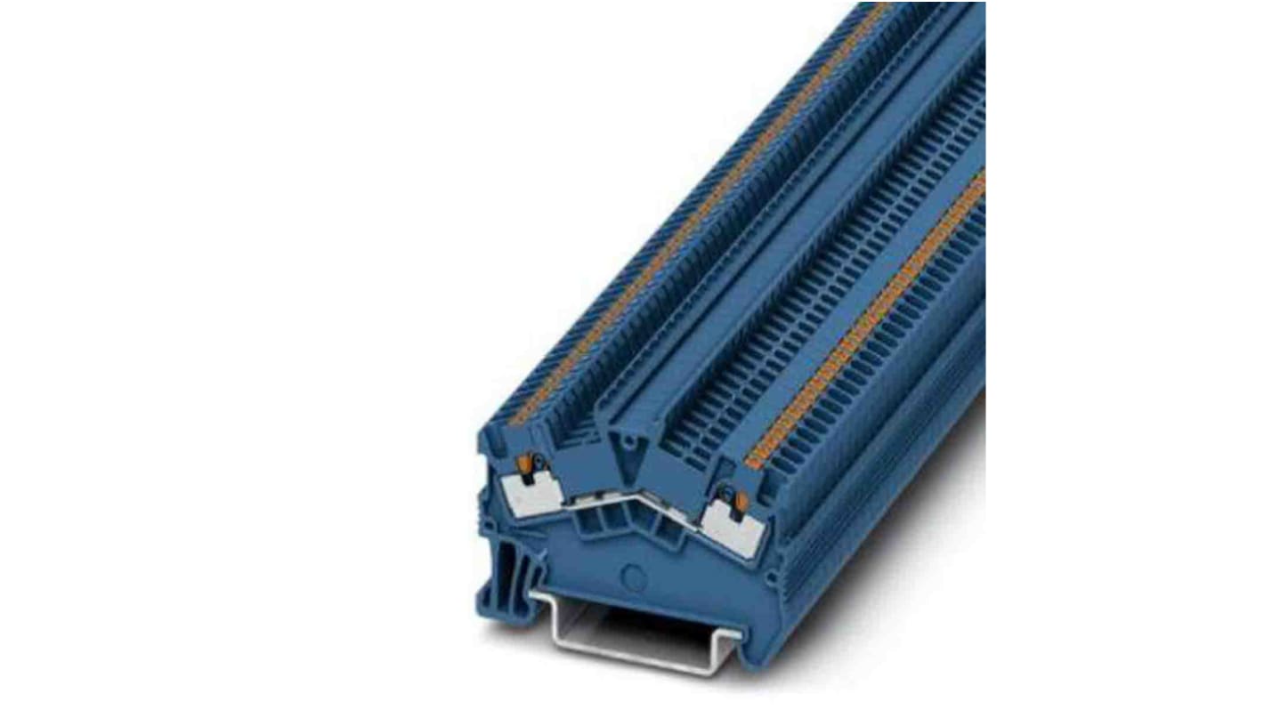 Phoenix Contact 3214550 PT 1,5 Series Blue, 0.14 → 1.5mm², Push In Termination, ATEX, IECEx