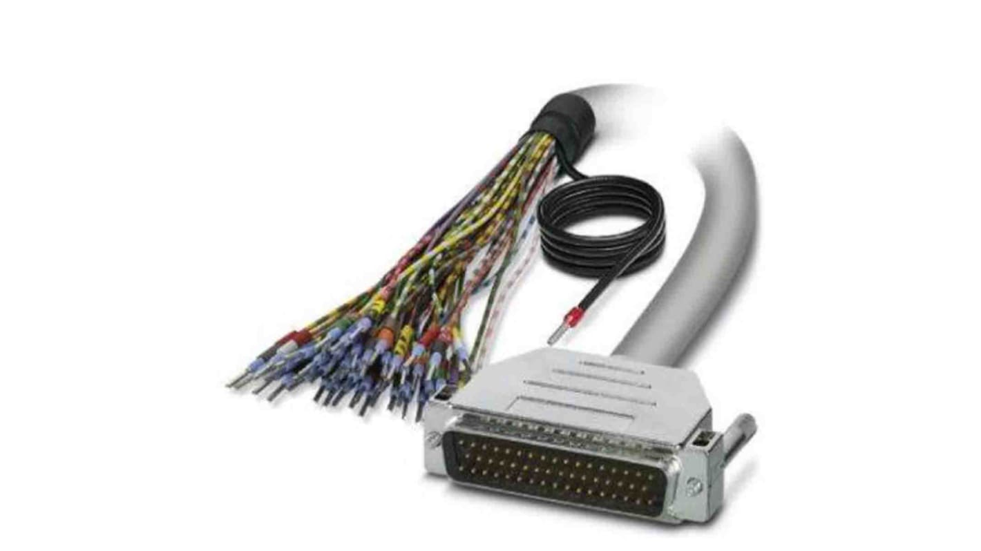 Phoenix Contact Male 50 Pin D-sub Unterminated Serial Cable, 1.5m