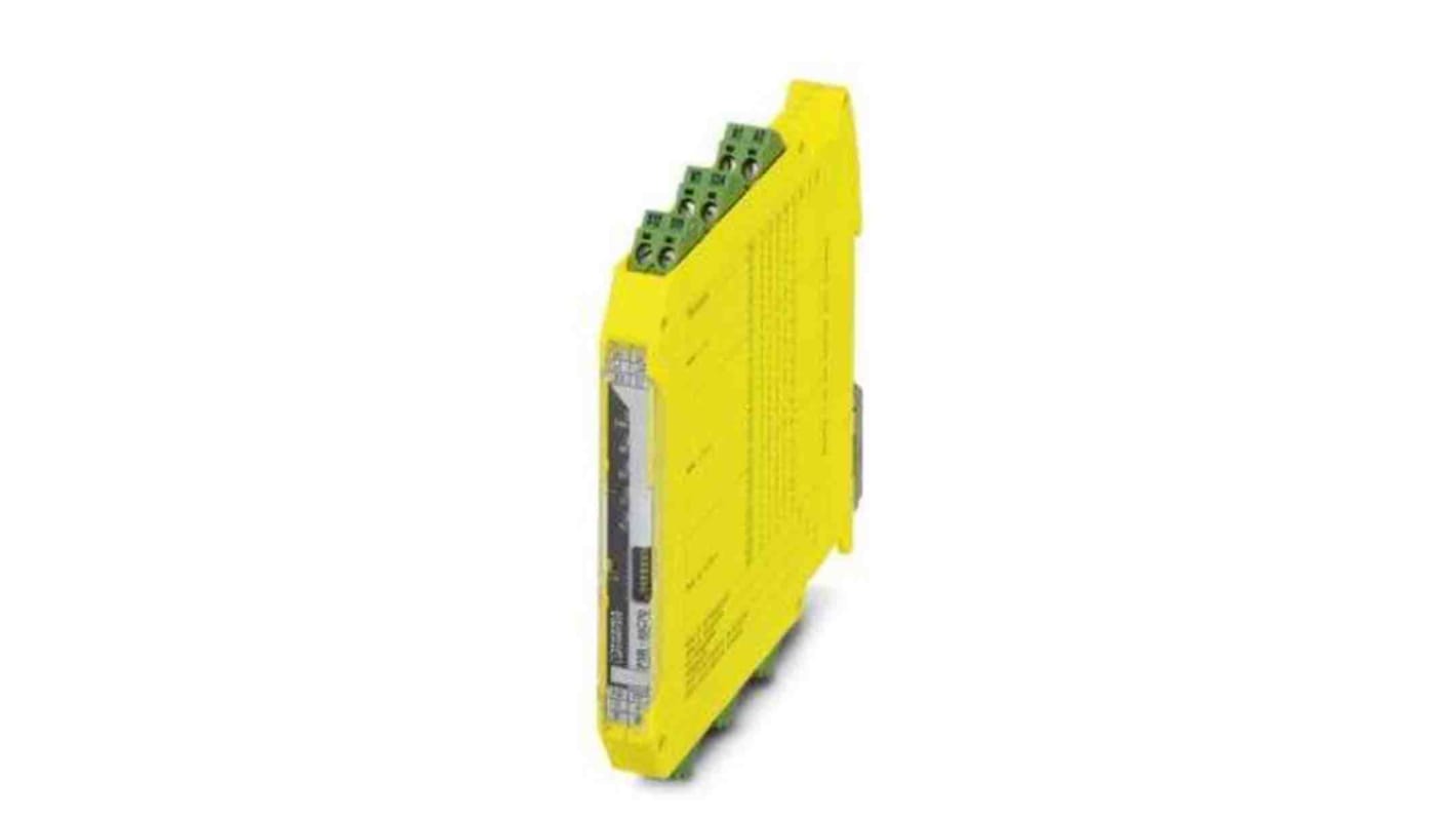 Relé de seguridad Phoenix Contact PSRmini PSR-MC70 de 2 canales, para Parada de Emergencia, 24V dc