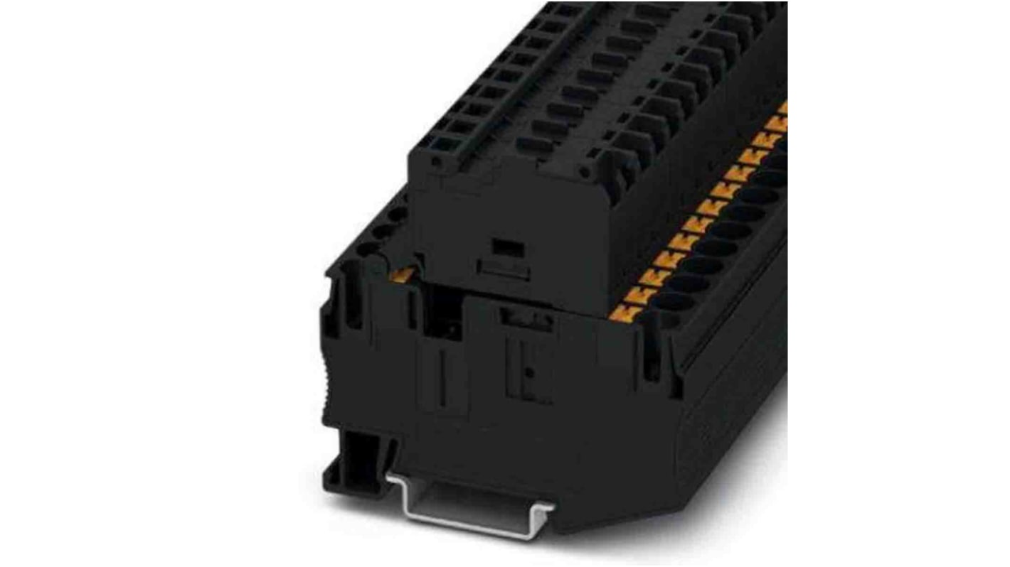 Phoenix Contact 3211870 PT Series Black, Single-Level, Fused
