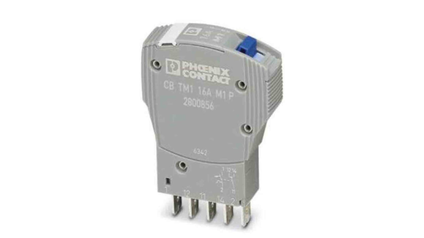 Phoenix Contact Trabtech Thermal Circuit Breaker - CB TM1 Single Pole 50V dc Voltage Rating, 16A Current Rating