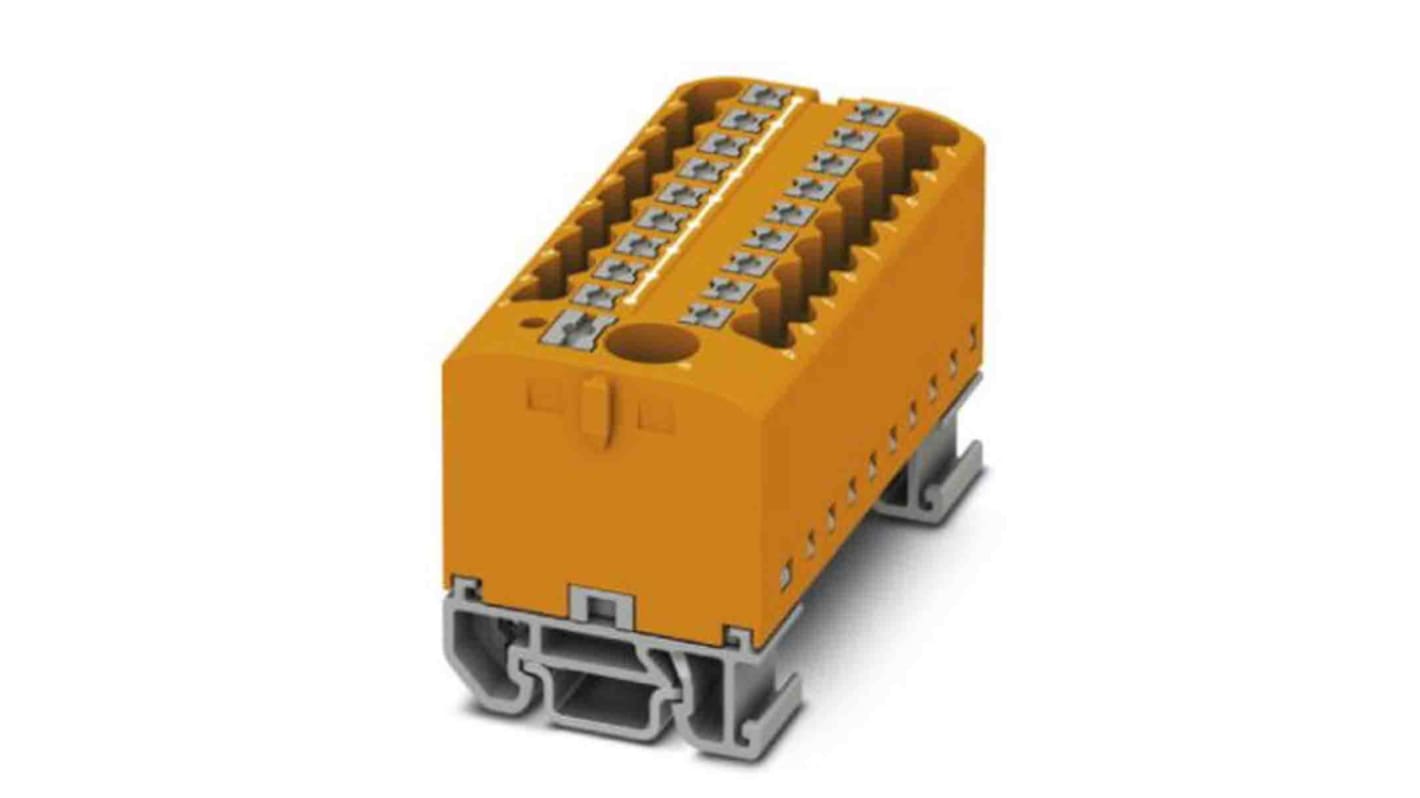 Bloque de distribución, 19 vías, 24A, 690 V