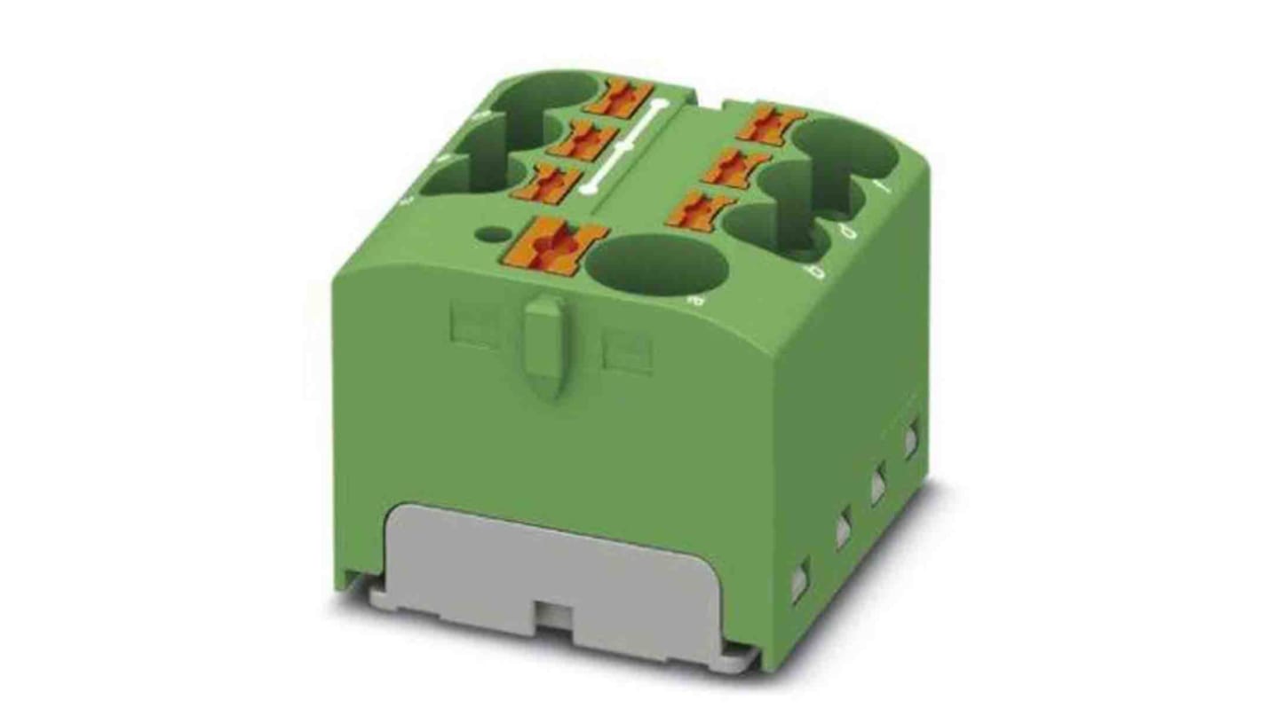 Bloque de distribución, 7 vías, 32A, 450 V