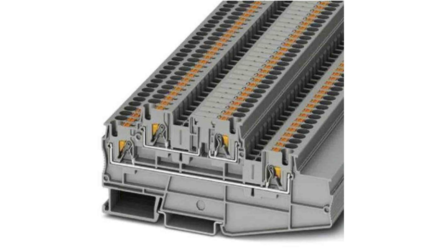 Phoenix Contact PT 4 Series Grey Multi Level Terminal Block, 0.2 → 6mm², Push In Termination