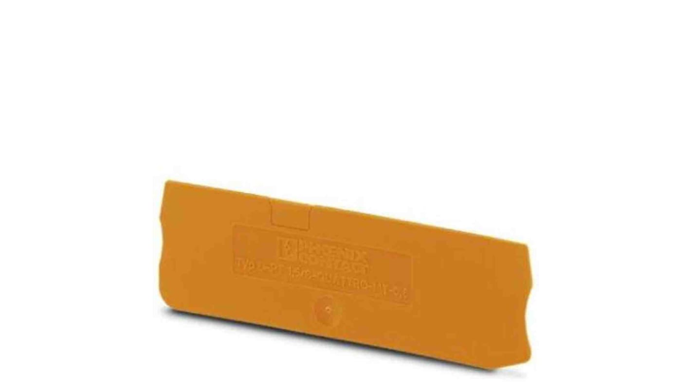 Phoenix Contact D-PT 1,5/S Series End Cover for Use with DIN Rail Terminal Blocks
