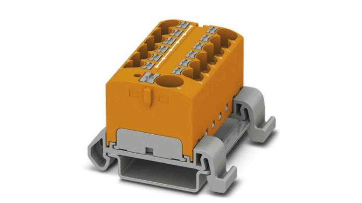 Phoenix Contact Distribution Block, 13 Way, 0.2 → 6mm², 32A, 800 V, Orange